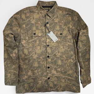 NOMAD Craft+Flow Men's Leaf Camo OG Canvas Shirt Jacket Shacket Brown Multi L